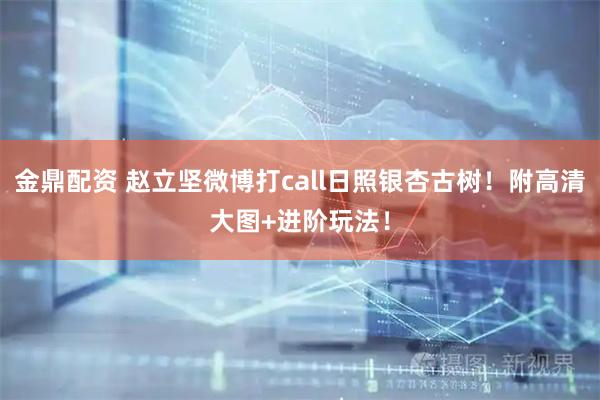 金鼎配资 赵立坚微博打call日照银杏古树！附高清大图+进阶玩法！